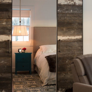 Sliding barn doors into bedroom