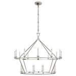 Visual Comfort & Co. - Darlana Large Two-Tiered Ring Chandelier in Polished Nickel - Darlana Large Two-Tiered Ring Chandelier in Polished Nickel