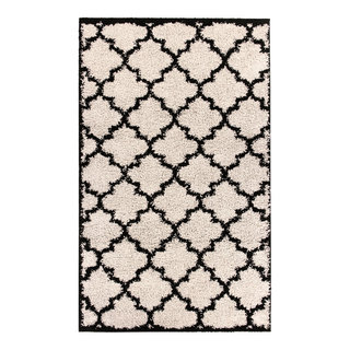 Blue Nile Mills Modern Stripe Abstract Indoor Area Rug, 5' x 8', Taupe, Gray