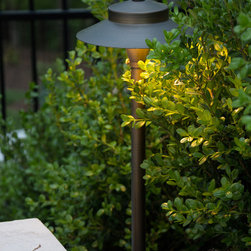 Canton, GA House and Backyard Project Brass LED Path Lighting Fixture - Path Lights