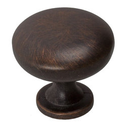 GlideRite Hardware - Hardware 1-1/8" Classic Round Cabinet Knob, Oil Rubbed Bronze - Cabinet And Drawer Knobs