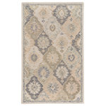 Capel Rugs - Shakta-Panel Hand Tufted Area Rug, 5'x8' - A robust blend of tones emboldens our Shakta with colorful character. Stylized mosaic patterning and traditional motifs heralds it eclectic roots, crafted in 100% wool with hand-worked accents.