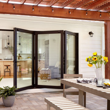 Indoor outdoor bi-fold door