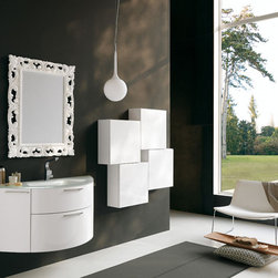 Archeda 5 Curved Vanity With Mirror - Bathroom Vanities And Sink Consoles