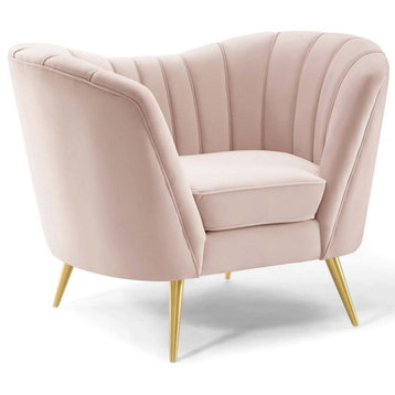 Leilani Pink Performance Velvet Armchair