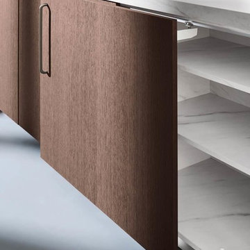 Coffe brown veneer - kitchen for real men...........