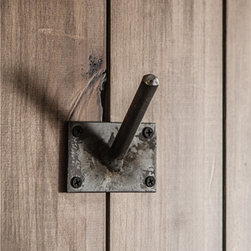 Rustica Hardware - Raw and Rustic Single Hook Coat Hanger - Wall Hooks
