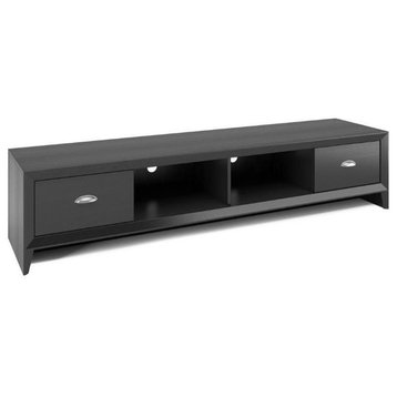 Atlin Designs Transitional Wood TV Stand for TVs up to 71" in Black
