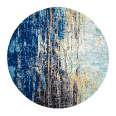 50 Most Por Blue Abstract Area Rugs For 2018 Houzz Residence Rayden Rug 8 Round Area Rugs