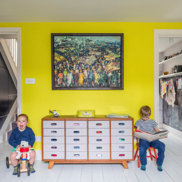 Yellow Kids Playroom in London Home