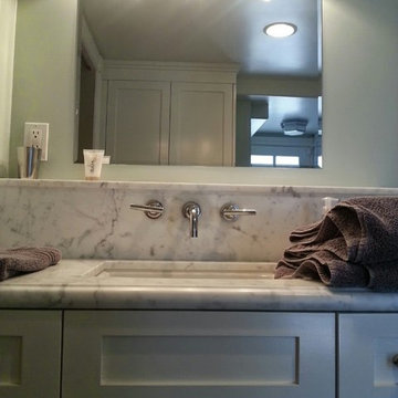 Emerald hills basement storage turned guest bath