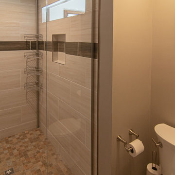 Traditional Style Master Bathroom with Stand Alone Soaking Tub
