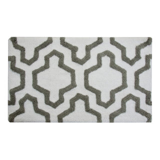 Saffron Fabs Bath Rug, Cotton, Non-Skid, Geometric, Machine