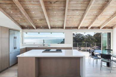 Beach style kitchen photo in Other