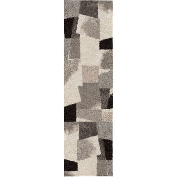 Orian Wild Weave Rampart Slate Shag Area Rug, Gray, 2'3"x8' Runner