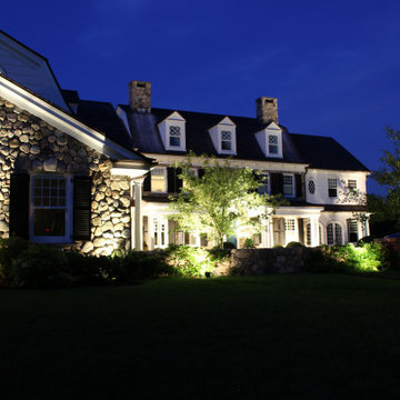 Outdoor Lighting Defining spaces in New Cannan, Ct.