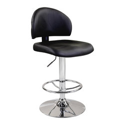 Modern Jacob Adjustable Bar Stool | Black (Set of 2) - Bar Stools And Counter Stools