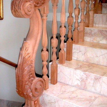 Hand Carved Handrail and Baluster