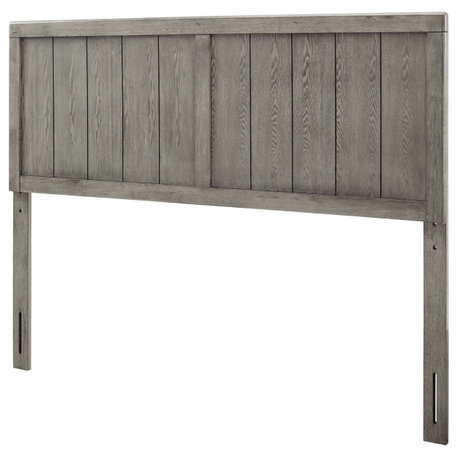 Headboard, King Size, Wood, Gray, Modern Mid-Century, Bedroom Master Suite