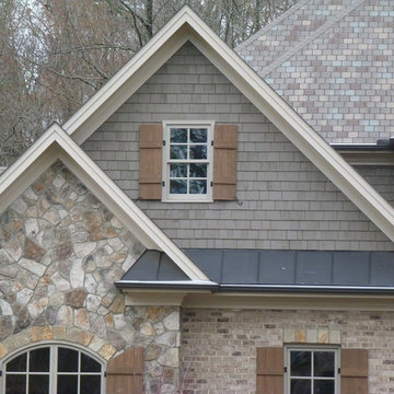 Natural stone, shake, shutters, metal roofing