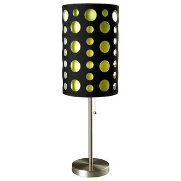 33"H Modern Retro Black-Green Table Lamp