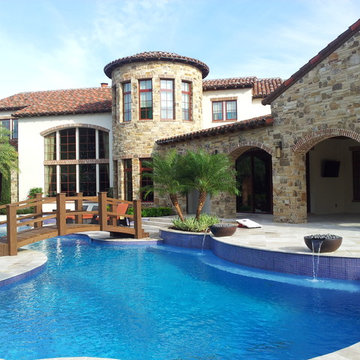 Cedar Bridge over pool in Orlando, FL www.visualartisan.net