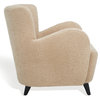 Safavieh Couture Rayanne Mosern Wingback Chair, Light Brown