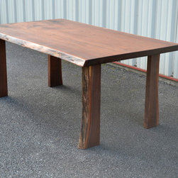Live Edge Walnut Table with Four Live Edge Legs - Dining Tables