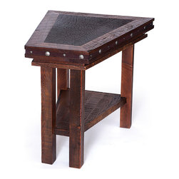 Reclaimed Wood Wedge Side Table - Side Tables And End Tables