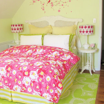 Citron Green & Hot Pink Bedroom