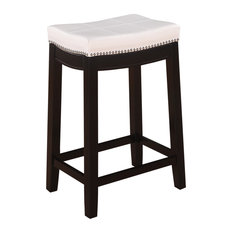 Residence - Rockne Seamed Counter Stool, White - Bar Stools and Counter Stools