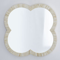 QUATREFOIL BONE MIRROR - NEW - Wall Mirrors