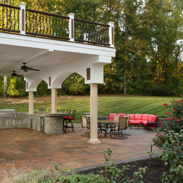 Upper Marlboro Curved Deck and Outdoor Entertainment Area