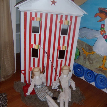 Child Room Decor, Nursery, Hand Painted Wall Murals, Beach Designs