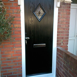 The Reading Composite Door in Black with Black Diamond Glazing - Front Doors