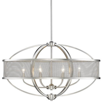 Colson Linear Pendant With Shade, Pewter