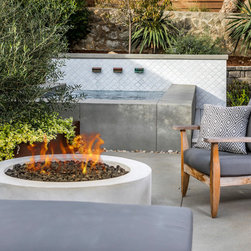 Backyard Jacuzzi by Falling Waters Landscape - Products