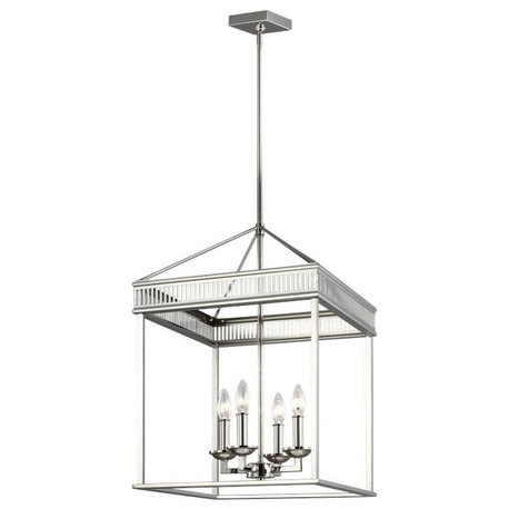 Murray Feiss F3275/4 Woodruff Small Hanging Lantern, Polished Nickel