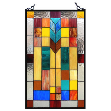 Chloe Lighting Mosaic Design Window Panel With Multi-Colored CH1P025AM26-GPN