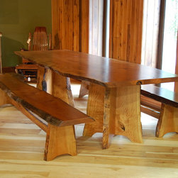 Live Edge Tables with Slab Base - Dining Chairs