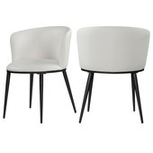 Buy 27 Inch Wide Vegan Leather Dining Side Chair, Set of 2, White From  Casagear