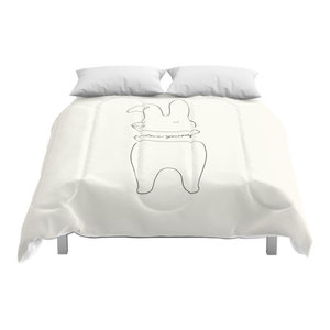 Society6 Bunny Comforter Contemporary Comforters And Comforter