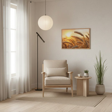 Amber Waves Japandi Style Artwork