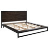 Maxwell Platform King Bed, Chocolate Brown/Black