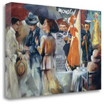 Tangletown Fine Art - "Cafe Bon Voyage" By Maria Zielinska, Giclee Print on Gallery Wrap Canvas - Give your home a splash of color and elegance with Fashion art by Maria Zielinska.
