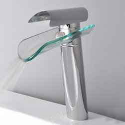 Single Handle Waterfall Glass Bathroom Sink Faucet (T0814H) - Bathroom Sink Faucets