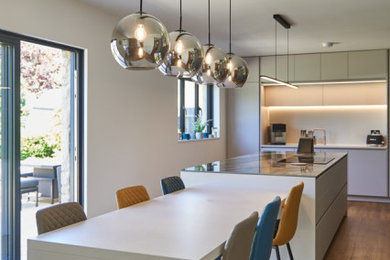 Photo of a contemporary dining room in Gloucestershire.