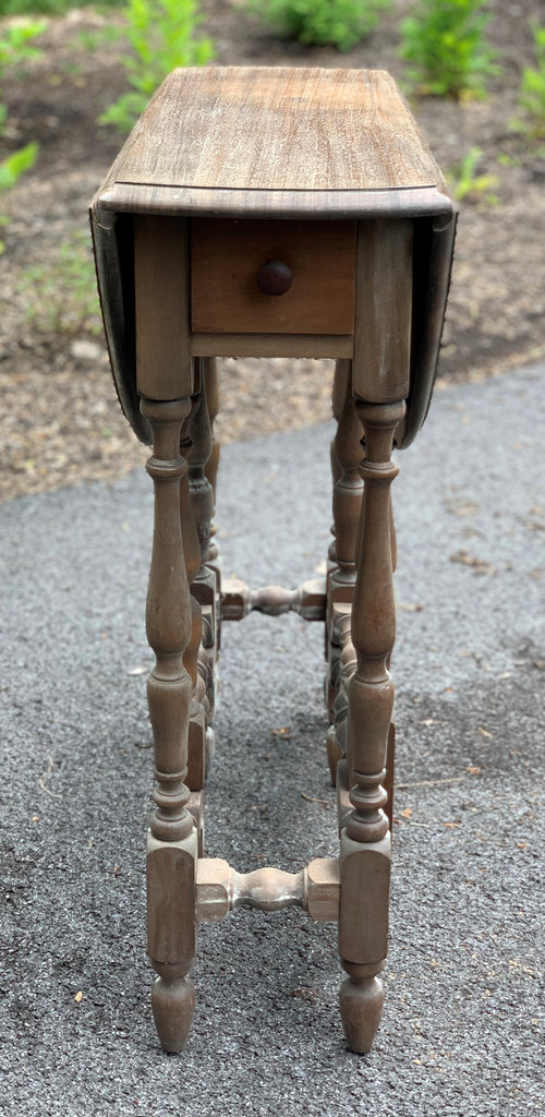 Inspiration for refinishing antique (?) drop leaf table?