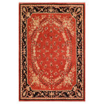 Bareens Designer Rugs - Oriental Ziegler Jimmie Rust Black Hand-Knotted Wool Rug - 8'1'' x 9'10'' - Enhance the ambiance of your home with this magnificent Persian-influenced Turkish hand-knotted rug made by skilled artisans capable of creating the most exceptional vegetable dyes and hand-spun wool. This exquisite handmade rug is a one-of-a-kind Peshawar Kafkaz, otherwise identified as Chobi, Chobi Peshawar, Oushak, or Ziegler rug. These handmade rugs are crafted in Pakistan utilizing superior-quality wool imported from Australia, New Zealand, and Korea in two types of weaves: the Persian weave and the Mori weave. This rug is meticulously crafted by hand using the finest natural vegetable dyes extracted from local plants. The artisans use a blend of hand-spun local and fine merino wool, resulting in a rug with a compelling texture, higher lanolin content, and longer staple. The artisans occasionally incorporate natural or artificial silk into the pile to enhance specific motifs. The finished product is an awe-inspiring execution of flawless design and an understated palette that exudes elegance.