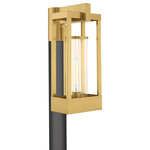 Livex Lighting - Livex Lighting Satin Brass 1-Light Outdoor Post Top Lantern - From the Delancey collection comes this handsome outdoor post top lantern which features a satin brass finished outer frame over solid brass. Inside, a clear glass cylinder can show case a single vintage style Edison bulb. Together, they create a post top lantern that is worth your attention